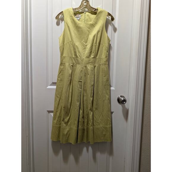 Talbots Summer Derby Dress Women's 4 Green Spring Sleeveless - Picture 3 of 7